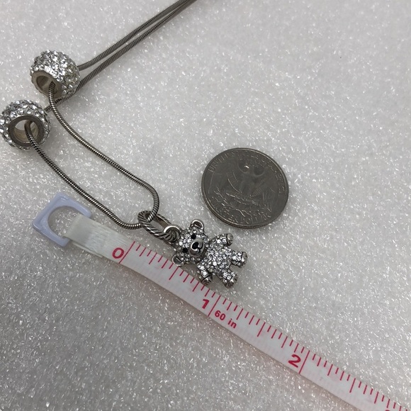 Brighton Bear Necklace And Two Crystal Pave Charms - Picture 8 of 12
